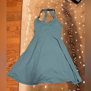 NWT size LARGE LONGER length Halara Backless Twisted Flare Active dress